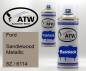 Preview: Ford, Sandlewood Metallic, 8Z / 6114: 400ml Sprühdose + 400ml Klarlack - Set, von ATW Autoteile West.